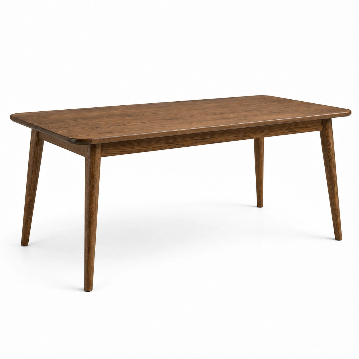 Table à manger rectangulaire en bois brun, style scandinave, 160 × 80 × 75 cm